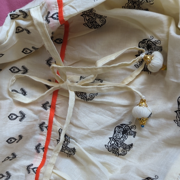 NWOT soft cotton embroidered flared kurta dress - Picture 5 of 6